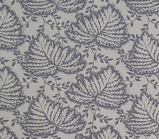 High Country by Thimbleberries for RJR Fashion Fabrics - Colonial Blue Fabric / Tone-on-Tone Leaf Print