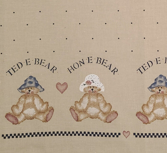 EOB - 7141 Ted-E-Bear Border Stripe (Parallel to Selvage) Past & Presents for Daisy Kingdom 1994