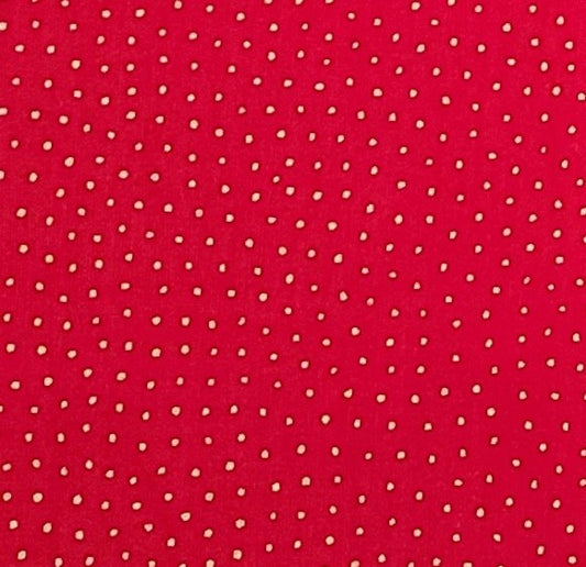 Designed and Produced Exclusively for JoAnn Stores - Red Fabric / Gold Metallic Pindots