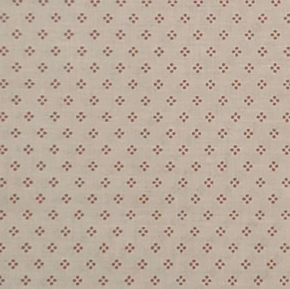 Debut Designs - Tan 46" WIDE Fabric / Mauve Dot Print