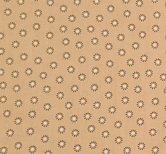 Concord Fabrics Inc Designed by the Kesslers - Colonial Gold Fabric / White and Black Reproduction Style Pattern