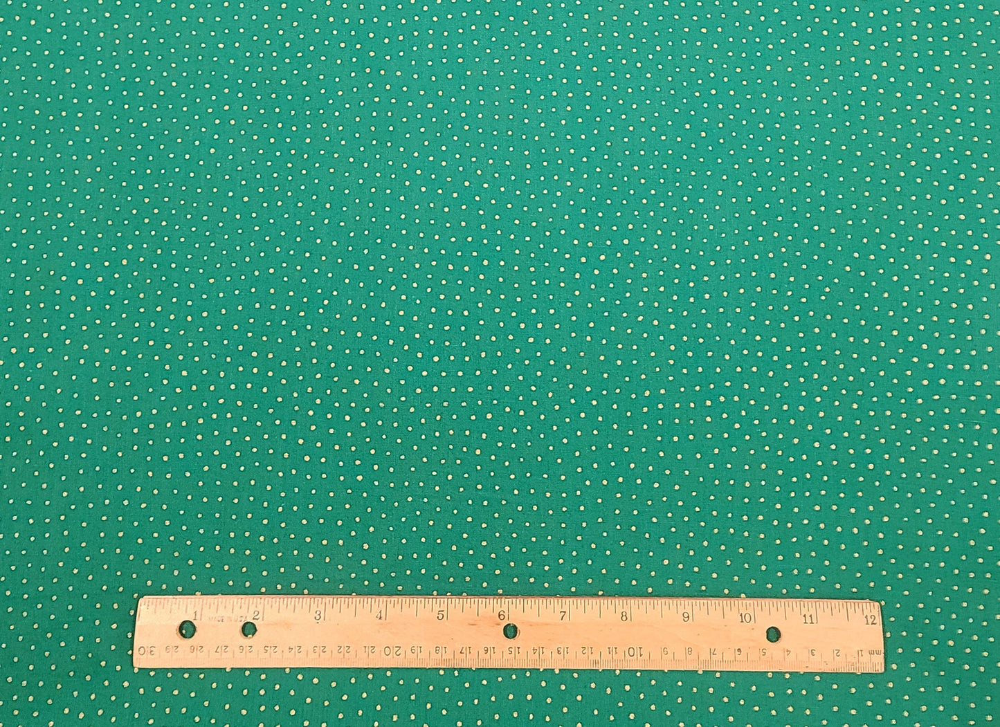 Designed and Produced Exclusively for JoAnn Stores - Green Fabric / Gold Metallic Pindots