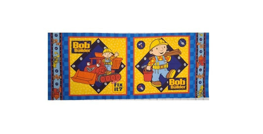 PILLOW PANEL - Hit Entertainment and Keith Chapman 2002 Cranston Print Works - Bob the Builder - Measures ~ 17" x WOF