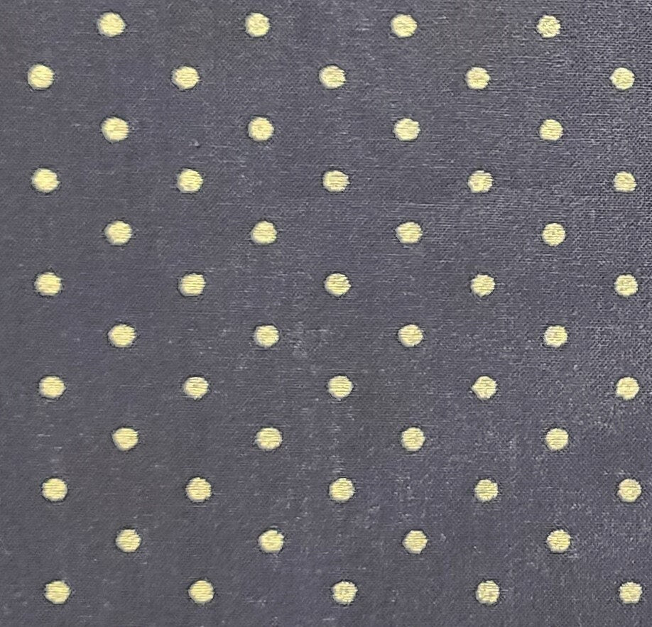 JoAnn - Black Fabric / Gold Metallic Polka Dot Print