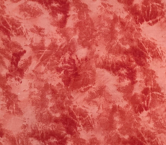 Red and Pink "Marbled" Tie-Dye Fabric - Selvage to Selvage Print