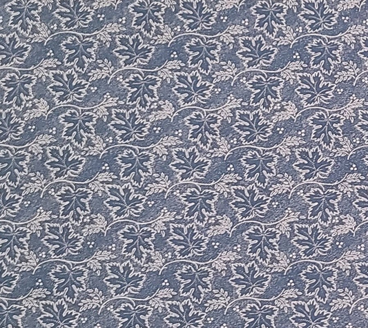 SL Designs for Kona Bay Fabrics - Colonial Blue Fabric / Soft White Leaf Pattern