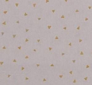 Riley Blake Design Mon Cheri by Lila Tueller 2022 Pattern #C12655 - White Fabric / Gold Triangle Print