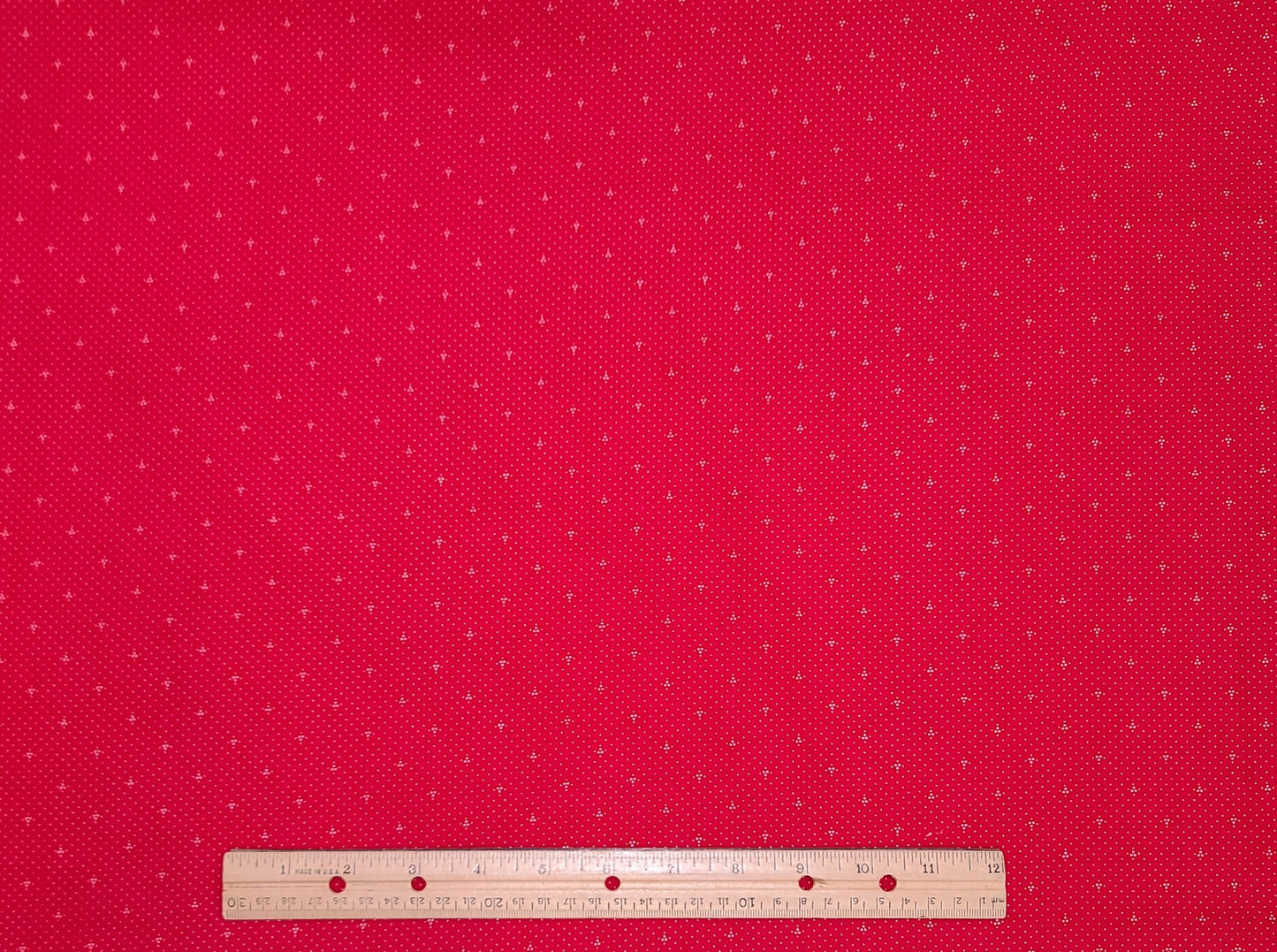 Wamsutta OTC Division of M. Lowenstein Corp - Red Fabric / White Pin Dot Print