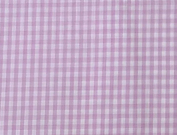 Lightweight Vintage Orchid and White Gingham Fabric - Selvage to Selvage Print