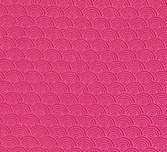 JoAnn Fabric & Craft - Raspberry Fabric / White Pin Dot Scallop Print