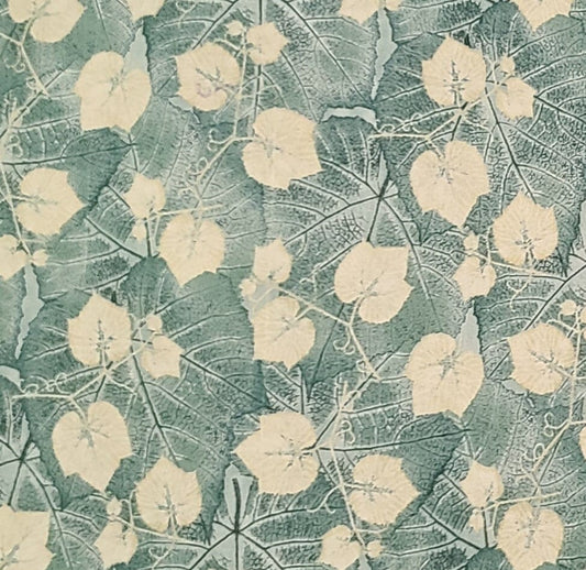 Nature's Design II Style #D503 by Hoffman California International Fabrics - Green Tonal Fabric / Allover Leaf Print