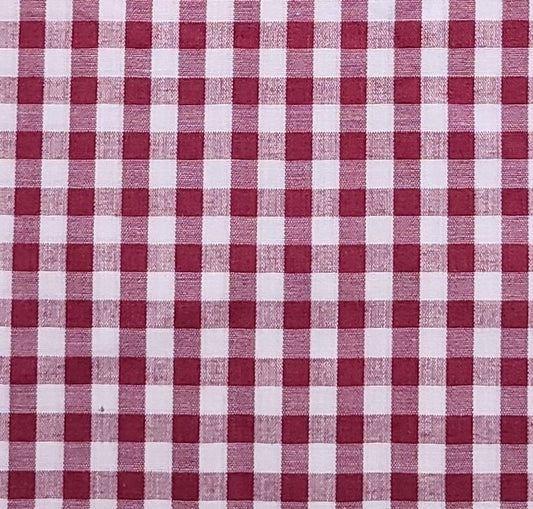 Vintage Red and Pink Gingham Fabric - Selvage to Selvage Print