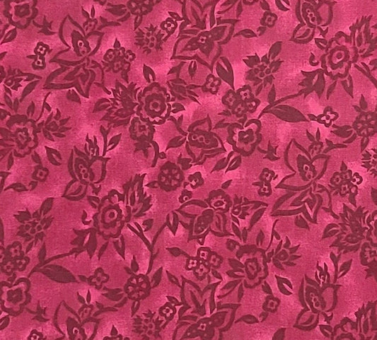 Keepsake by Nancy Johnson Srebro for Benartex Style #377 - Wine Colored Fabric / Burgundy Flower Print