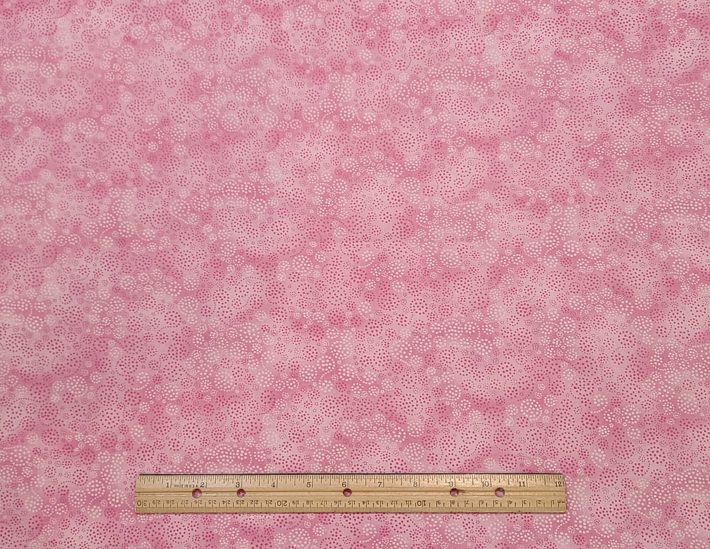 Essentials by Wilmington Prints - Light Pink Tonal Fabric / Pink and White Dotted Scroll Pattern