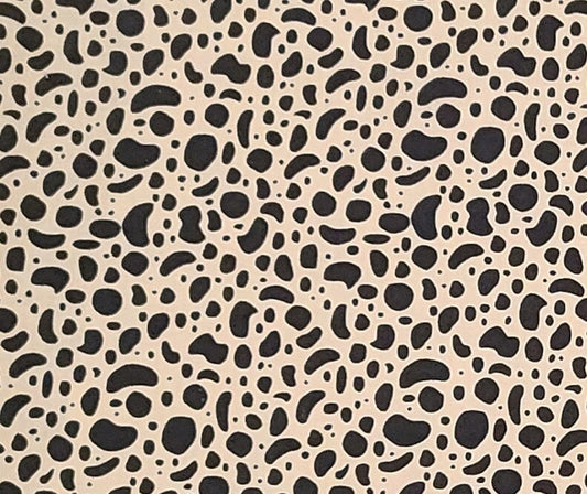 Jungle Safari 2010 Cathy B for General Fabrics Co - Ecru and Black Animal Hide Print Fabric