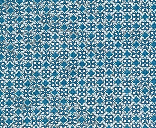 JoAnn Fabric and Craft Store - Bright Blue Fabric / White and Blue Block Pattern