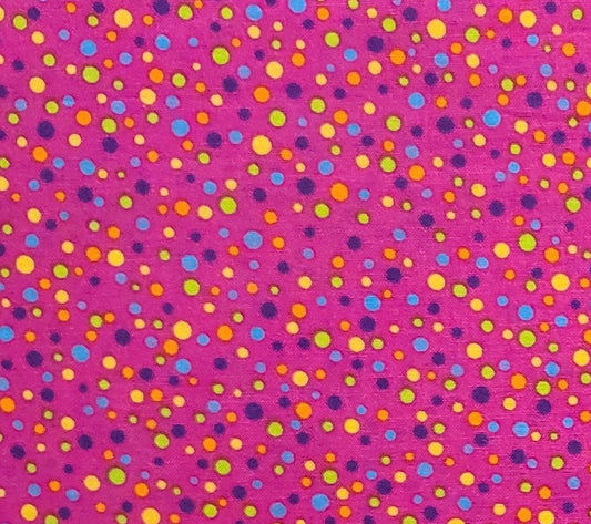 Fabric Traditions 2005 - Bright Pink Fabric / Bright Pastel Dot Print