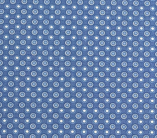 Keepsake Calico for JoAnn Fabrics - Medium Blue Fabric / White and Tonal Circle Print