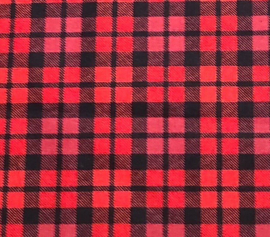 JoAnn Fabric - Red and Black Plaid Fabric