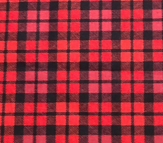 JoAnn Fabric - Red and Black Plaid Fabric