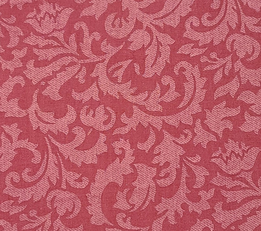 Cranston Collection Cranston Print Works - Medium and Light Rose Brocade Print Fabric