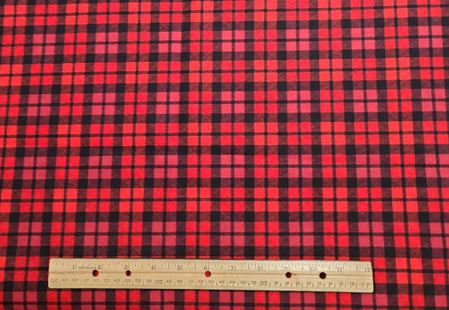 JoAnn Fabric - Red and Black Plaid Fabric