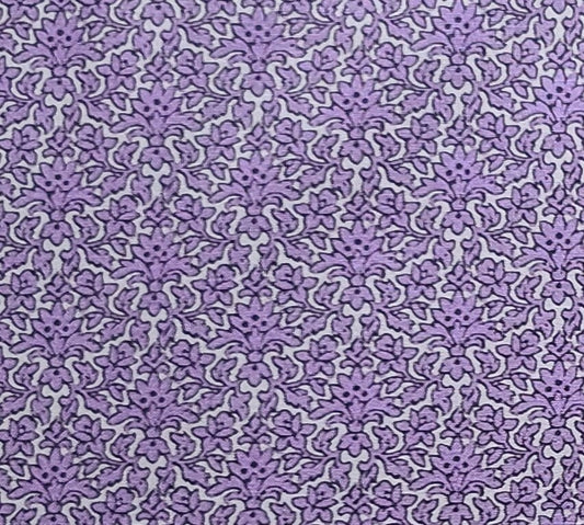 Web of Roses by Jera Brandvig for Maywood Studio Damask Purple - Gray Fabric / Allover Purple Flower Print