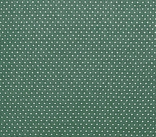 Dark Green Fabric / White Pin Dot Print - Selvage to Selvage Print