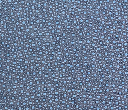 Keepsake Calico JoAnn Fabrics - Navy Blue Fabric / Medium Blue Dot Print