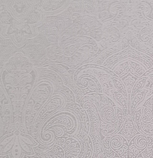 EOB - Keepsake Calico JoAnn Fabrics - White Fabric / White Tone-on-Tone Paisley Print
