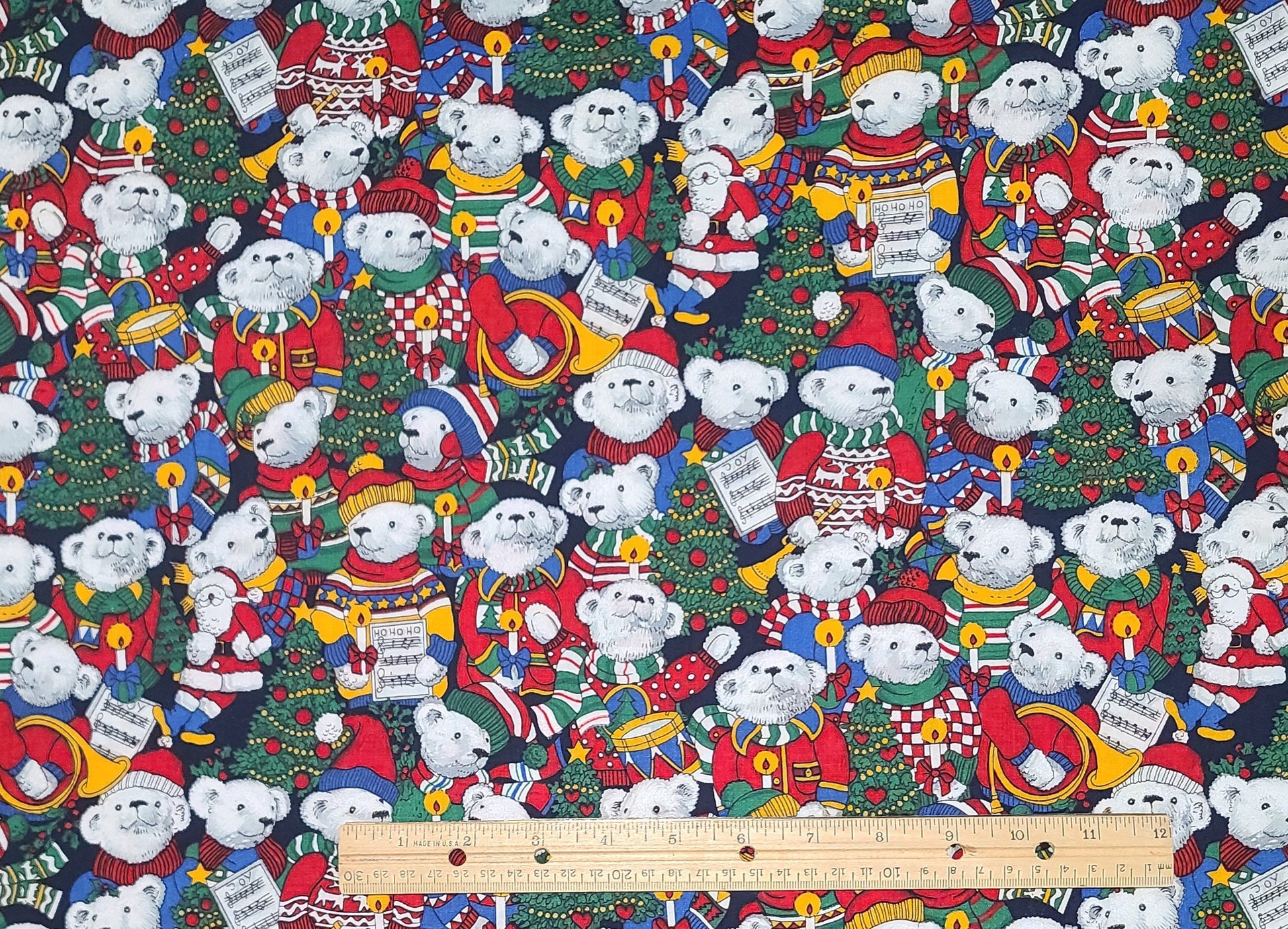 Concord Fabrics Inc by The Kesslers - Dark Blue Fabric / Carolling Ted –  Tx2 Quilt Shop