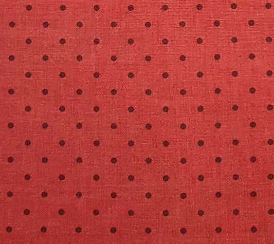 Fabulous Finds A Stonehill Collection Donna Wilder Fabric Traditions 2011 - Red Fabric / Dark Red Polka Dot Print