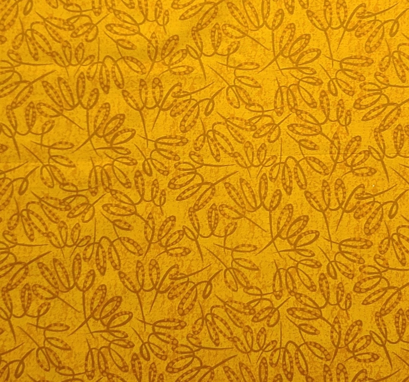 Windham Fabrics Melody 20306 - Orange and Yellow Fabric / Orange, Light Brown Dot and Swirl Pattern