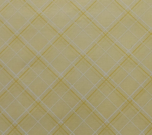 Fabric Traditions 2010 - Yellow Fabric / Gold and White Diamond Print