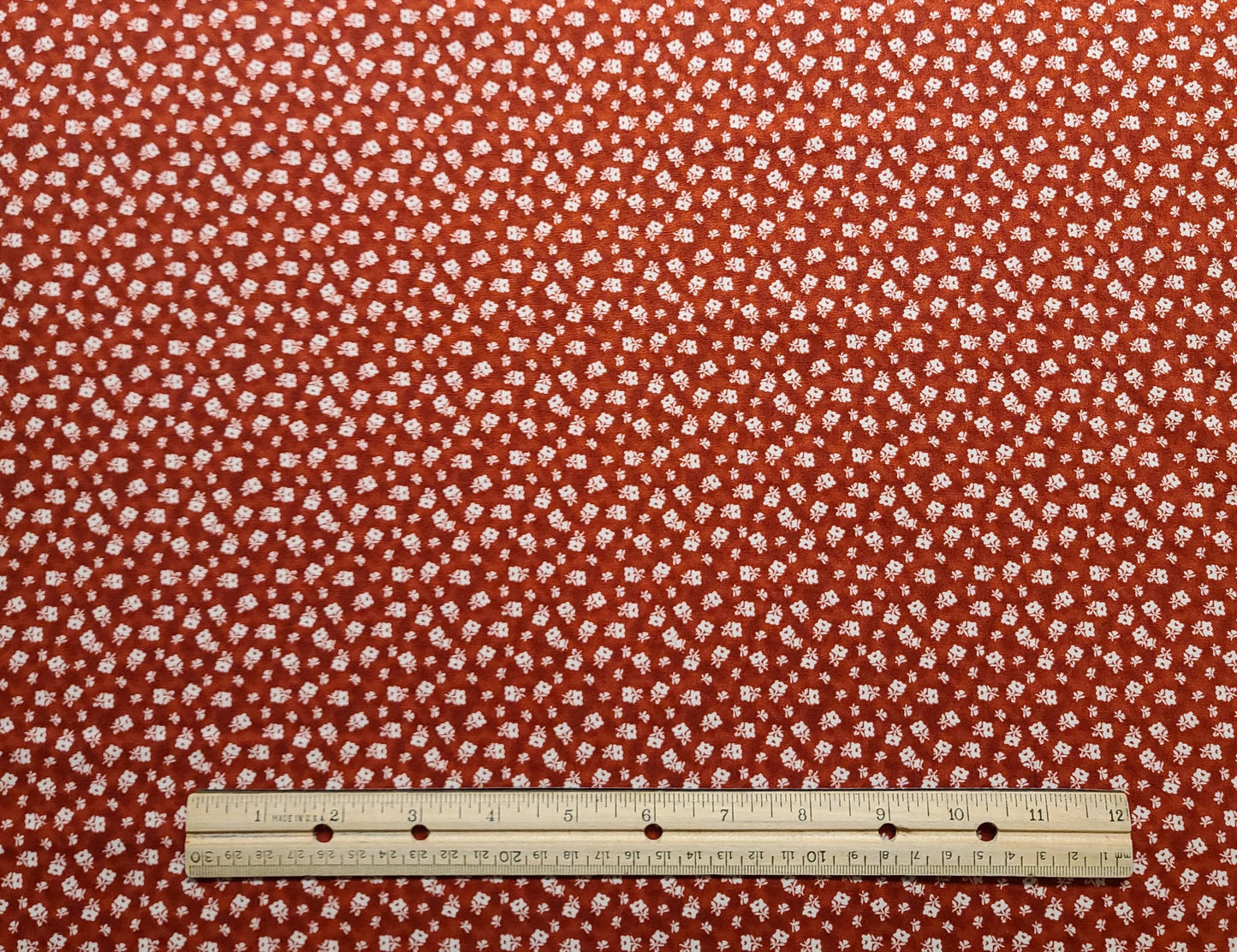 JoAnn Fabric - Red Tonal Fabric / White Flower Print..