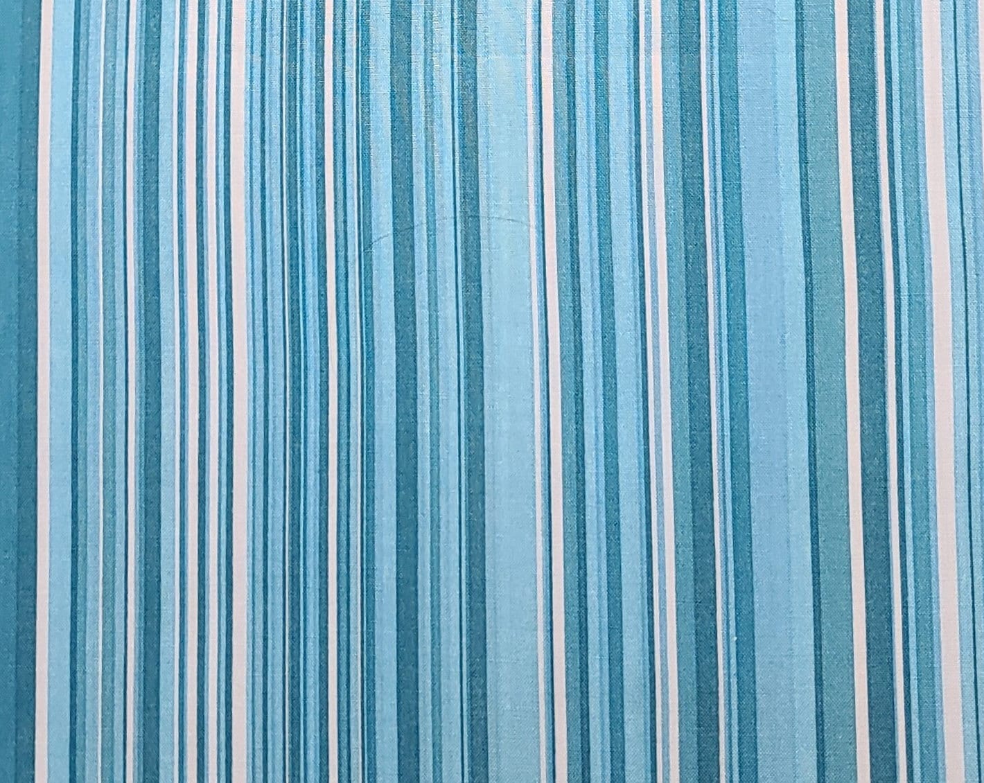 Brother Sister Design Studio Athena Patt#B1 1-A31 - Shades of Teal and White Vertical Stripe (Parallel to Selvage) Fabric