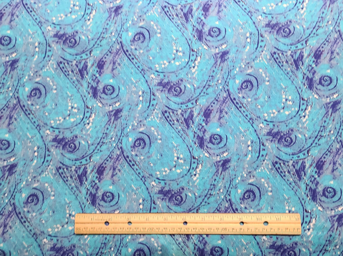 CP41743 Miramore Master Paisley Tex Legacy Studio - Bright Blue, Royal Blue, White Tonal Paisley Scroll Print Fabric