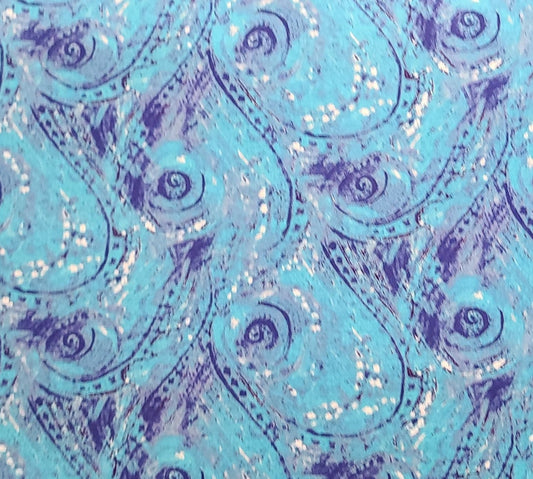 CP41743 Miramore Master Paisley Tex Legacy Studio - Bright Blue, Royal Blue, White Tonal Paisley Scroll Print Fabric