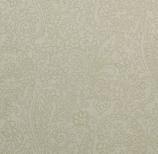 Fabric Traditions 2012 - Pale Green Fabric / Tonal Dotted Paisley Print