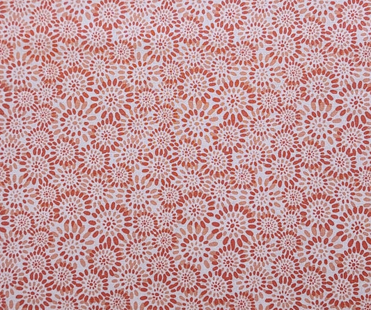 Pattern No#JAS28718 JoAnn Fabric - White Fabric / Dark Pink and Salmon Pink Flower Print