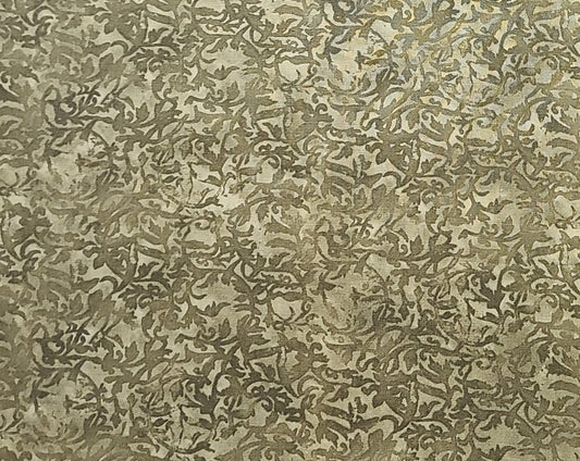 CP29024 Expressions of Color Vine Scroll - Olive Tonal Vine Scroll Pattern Fabric