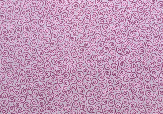 Heidi Grace for JoAnn Fabric - Pale Pink Fabric / Pink Swirl Print