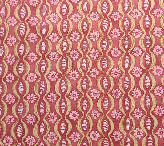 Tracy Porter for JoAnn Fabric - Rose Tonal Fabric / Gold, Antique Gold, White and Pink Print