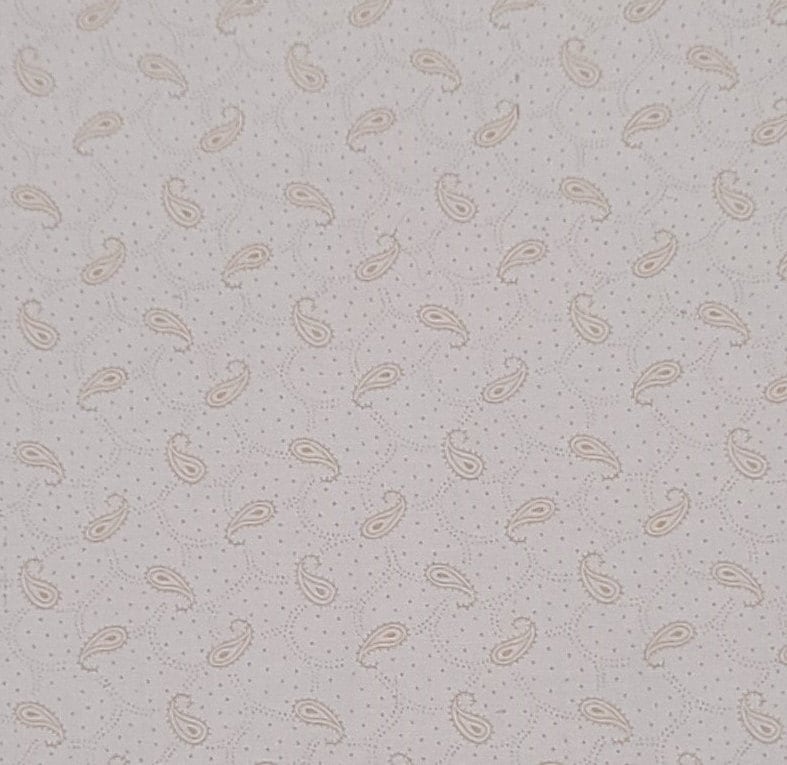 Apple Cider by P&B Textiles - Cream Fabric / Tan Paisley and Dot Print