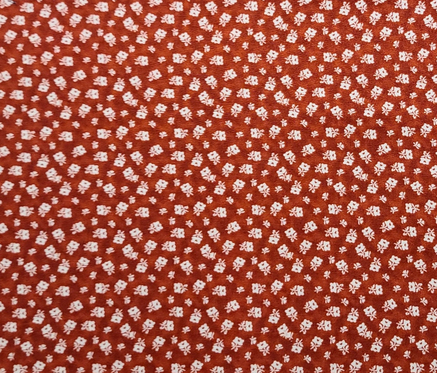 JoAnn Fabric - Red Tonal Fabric / White Flower Print..