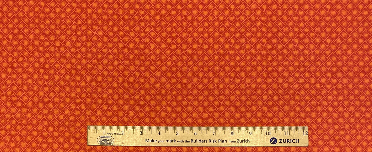 EOB - Orange Tonal Fabric / Tonal Geometric Print