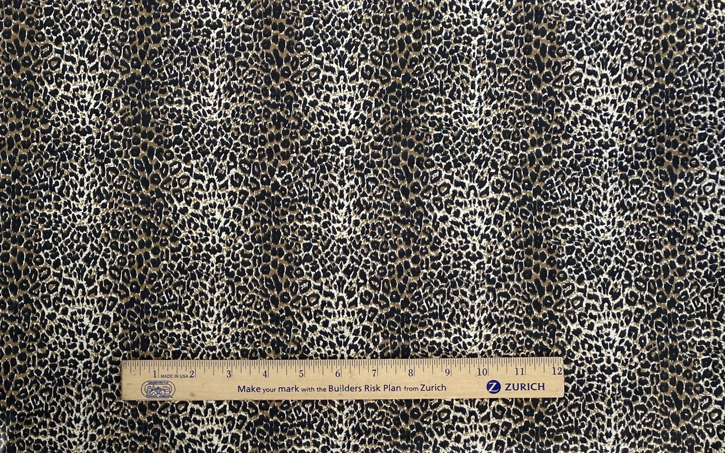 Black, Cream, Tan Animal Hide Print Fabric