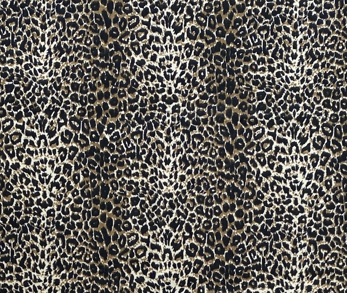 Black, Cream, Tan Animal Hide Print Fabric