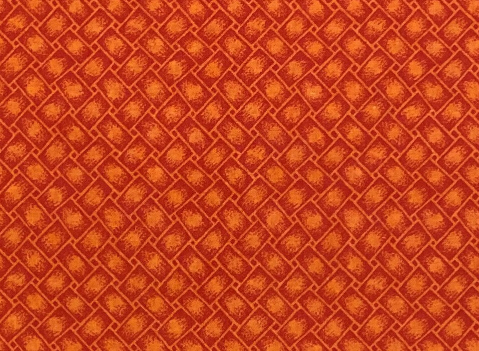 EOB - Orange Tonal Fabric / Tonal Geometric Print