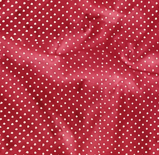 EOB - Pink and Hot Pink Watercolor Fabric - Irregular White Spots - Selvage to Selvage Print